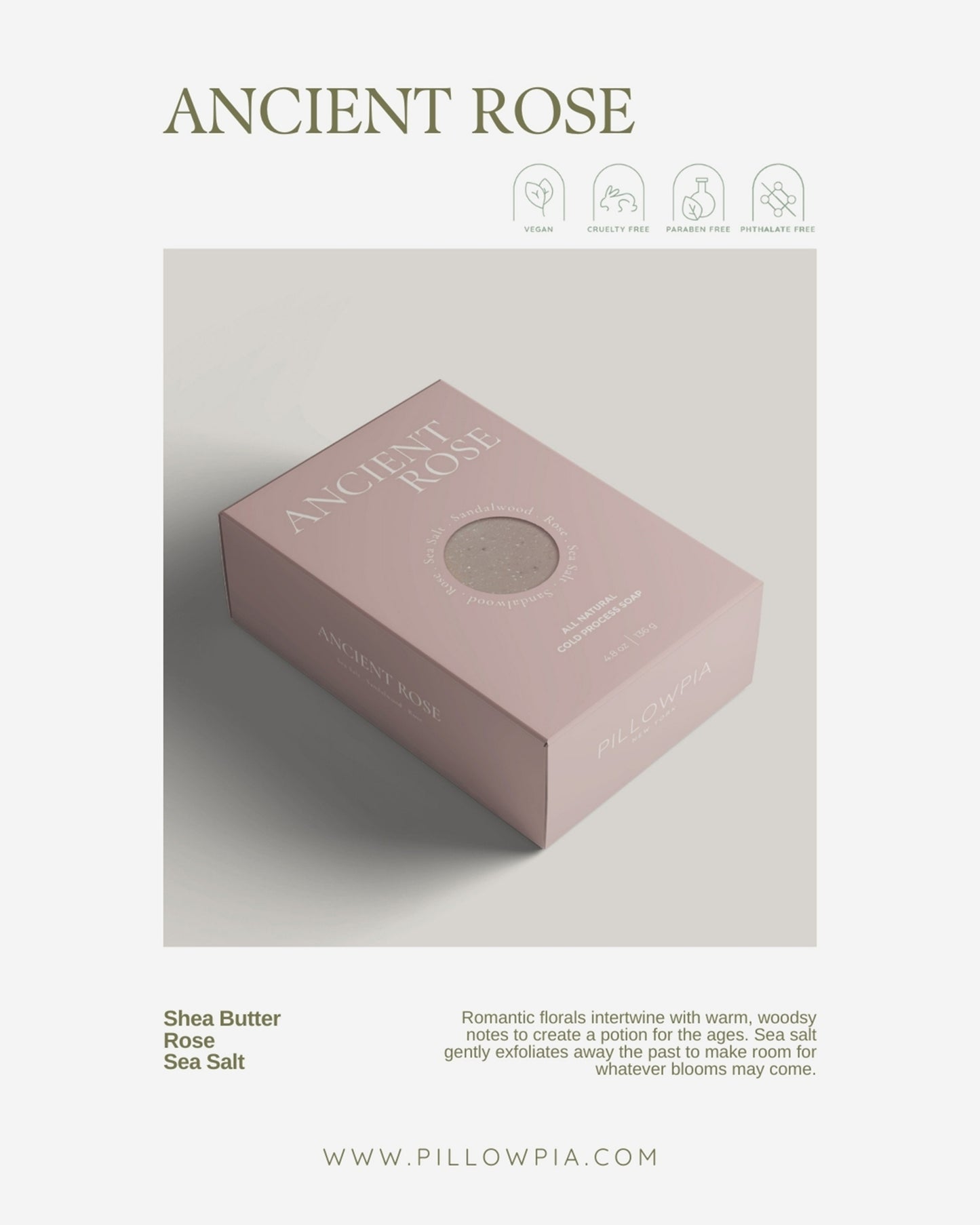 cold process bar soap - ancient rose