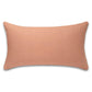 cowrie embroidered lumbar pillow cover in sandalwood