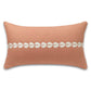 cowrie embroidered lumbar pillow cover in sandalwood