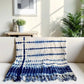 indigo shibori throw
