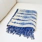 indigo shibori throw