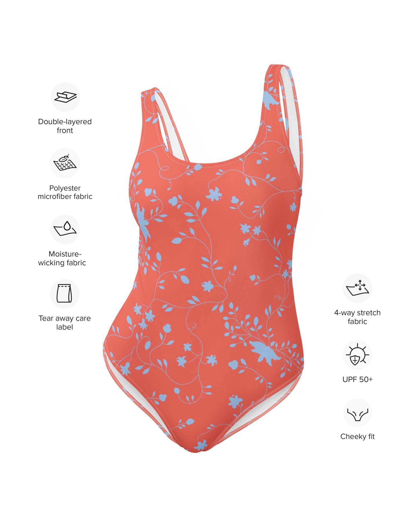 wild clematis one piece swimsuit