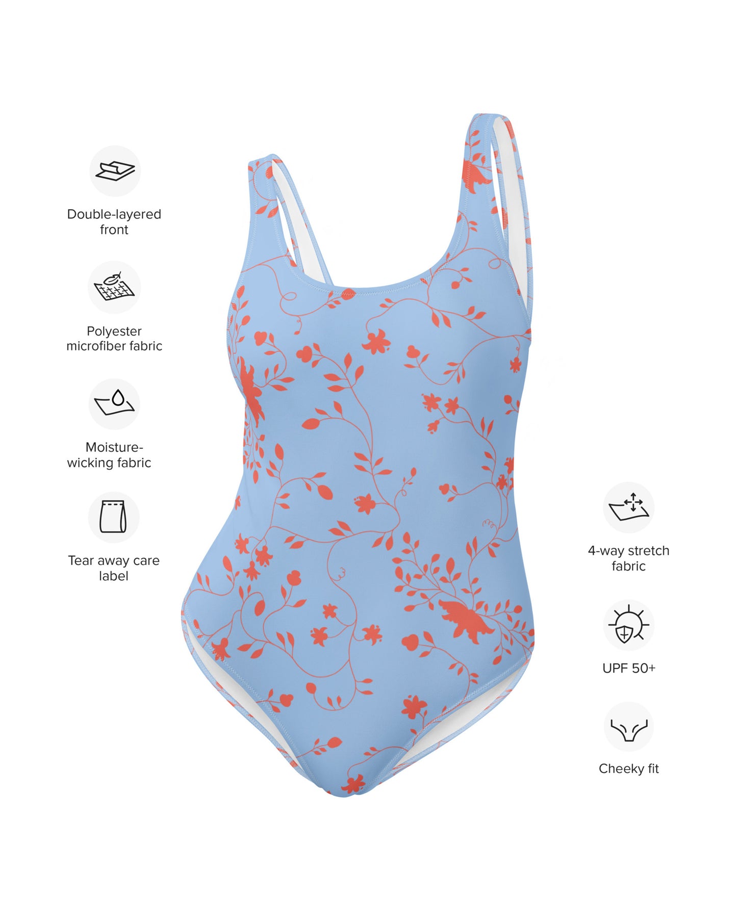 wild clematis one-piece swimsuit