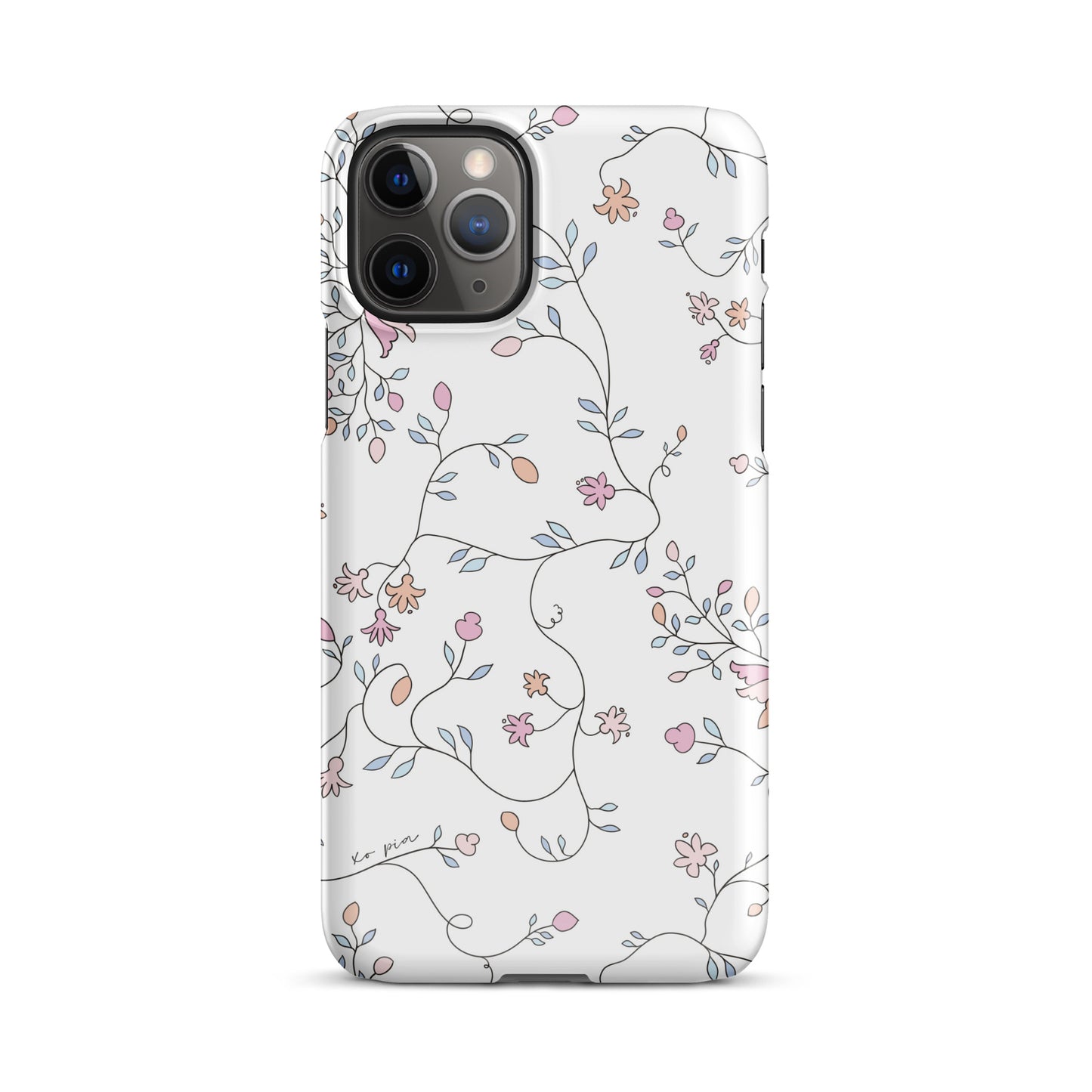 wild clematis snap case for iPhone® in white