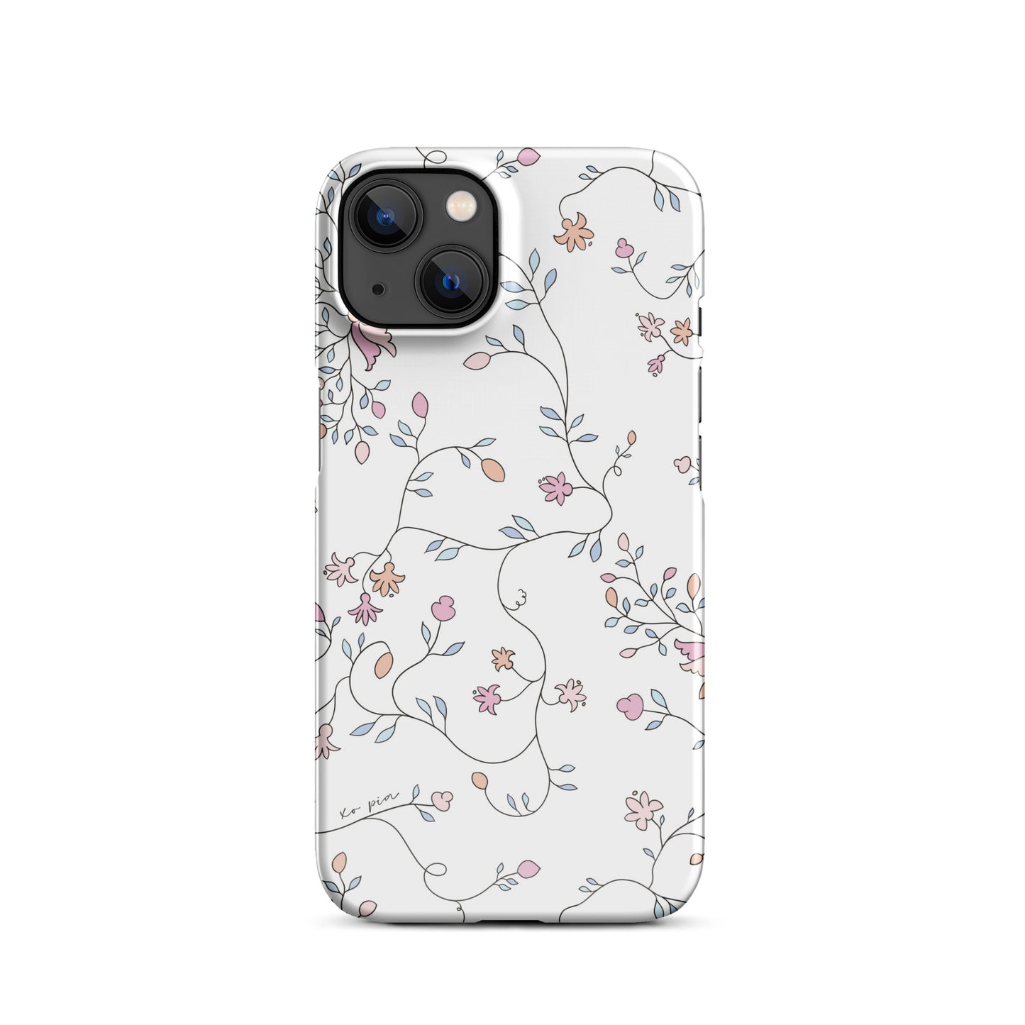 wild clematis snap case for iPhone® in white