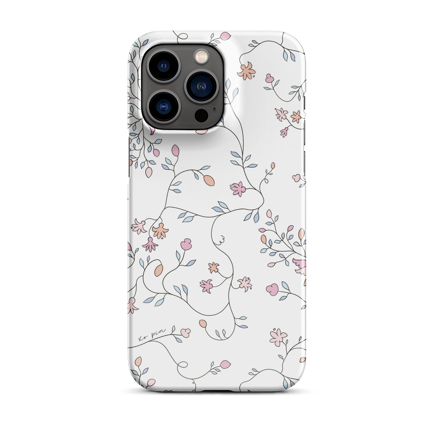 wild clematis snap case for iPhone® in white