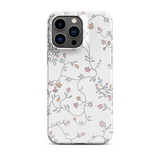 wild clematis snap case for iPhone® in white