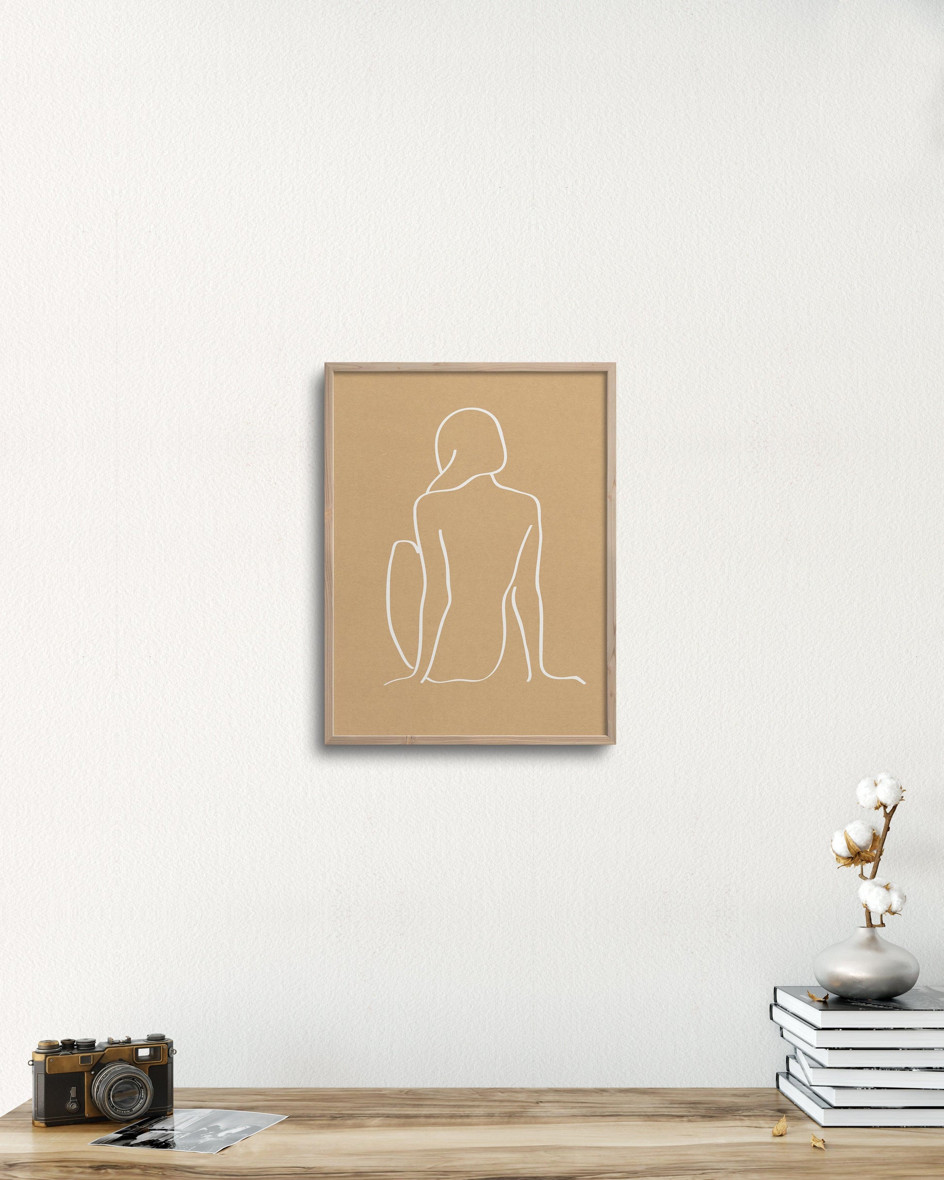 PILLOWPIA figure 1 in camel 12″ × 16″