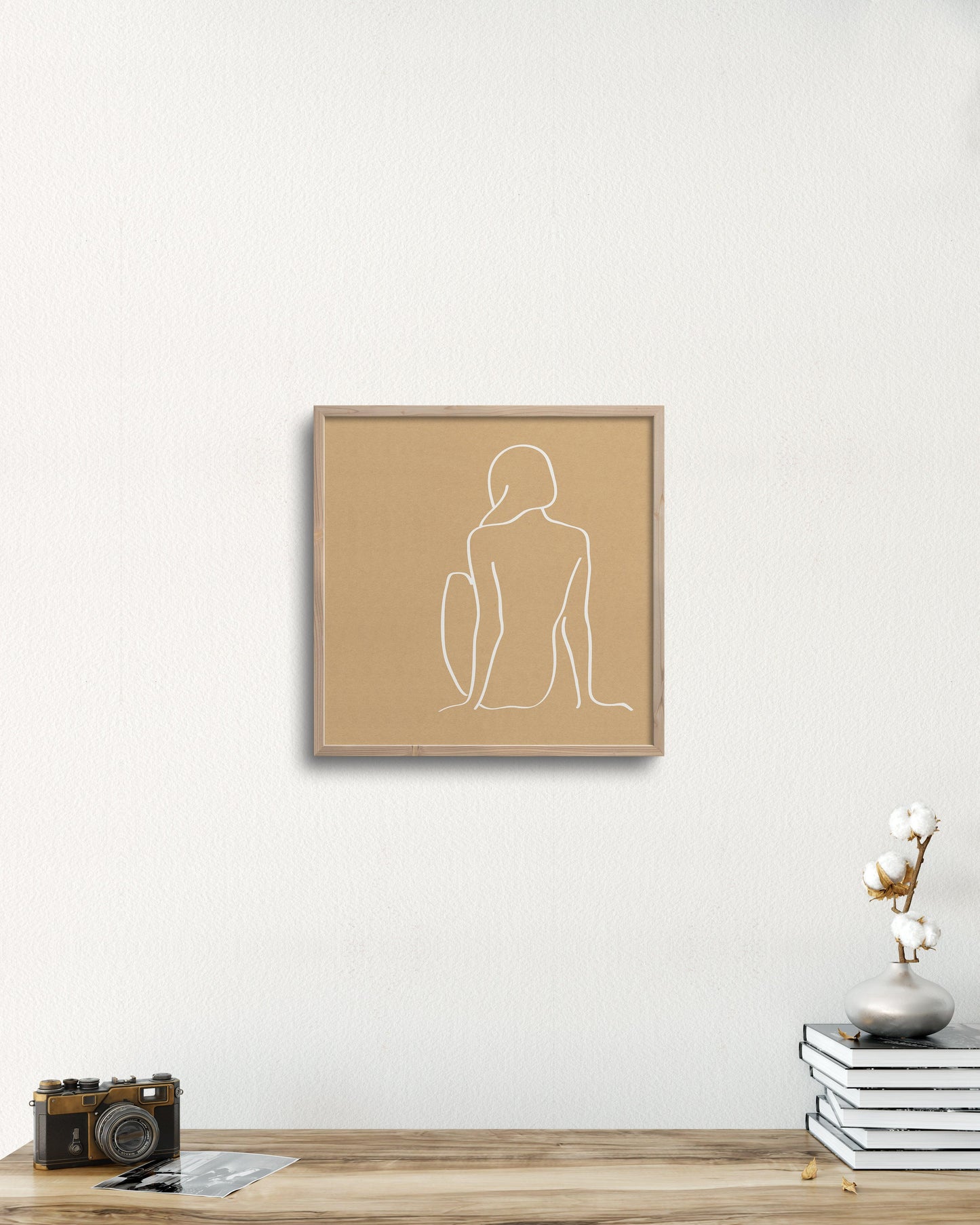 PILLOWPIA figure 1 in camel 14″×14″