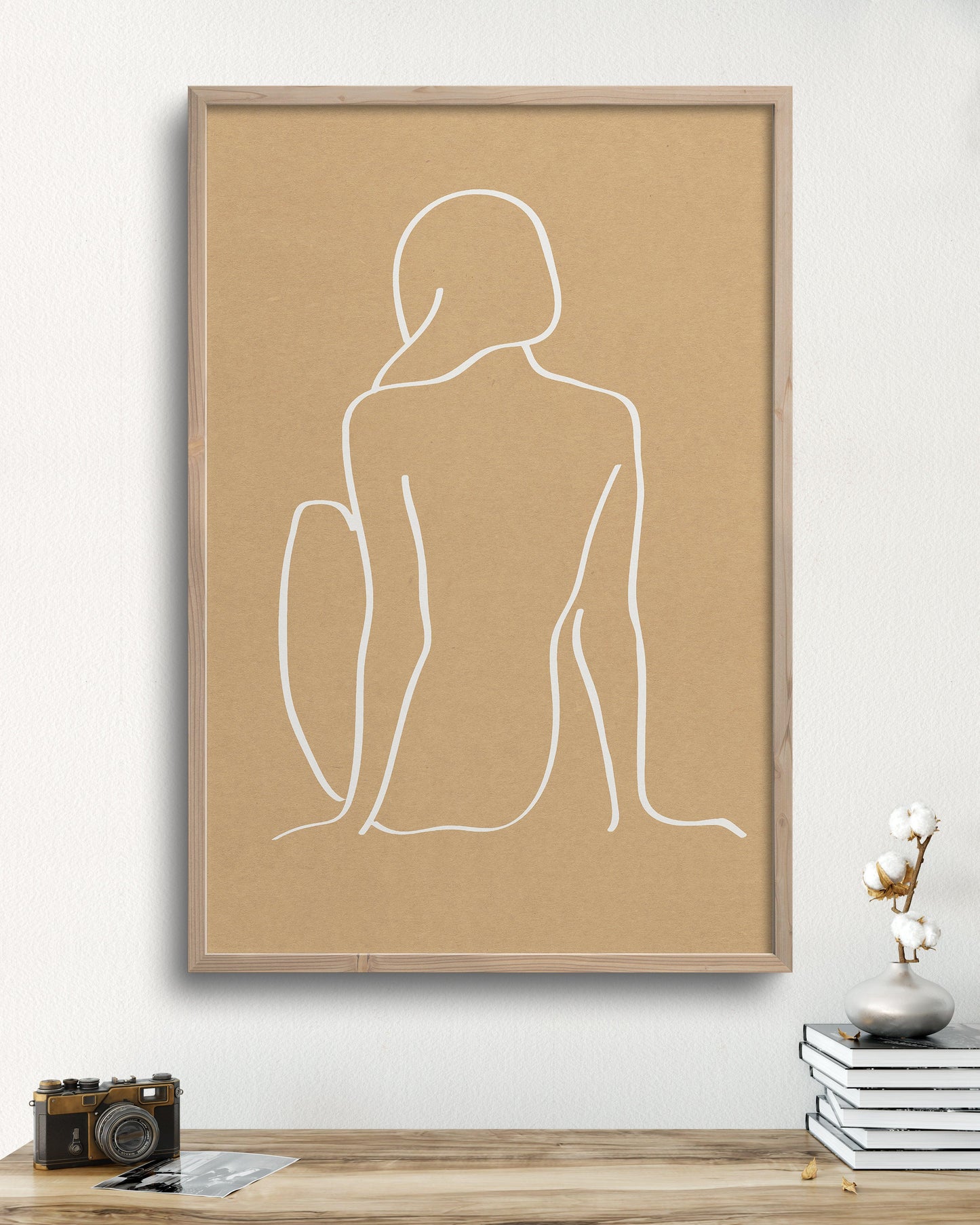 PILLOWPIA figure 1 in camel 24" x 36"