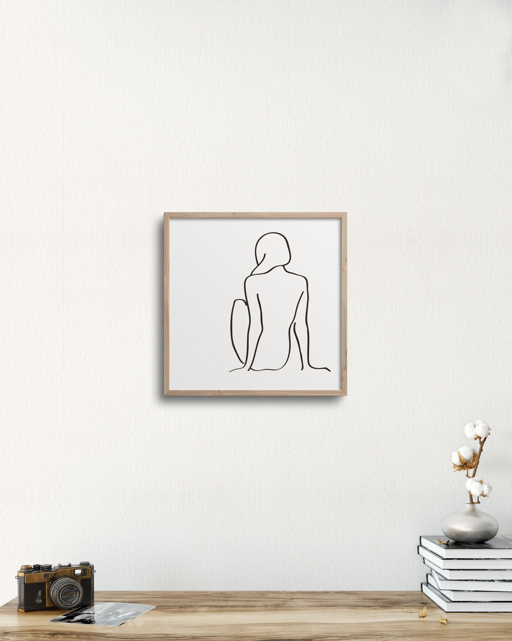 PILLOWPIA figure 1 in chalk 14″×14″