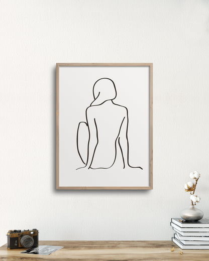 PILLOWPIA figure 1 in chalk 18" x 24"