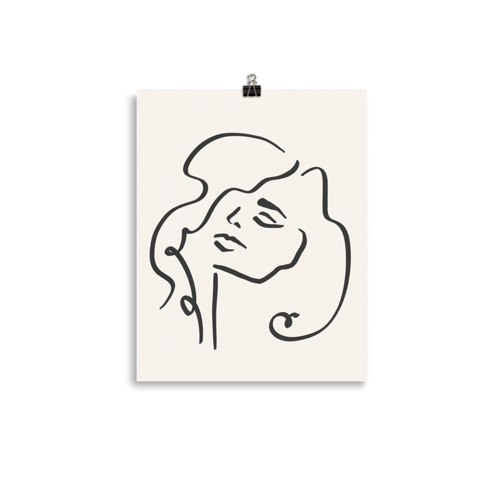 PILLOWPIA sophia line drawing print 11″×14″